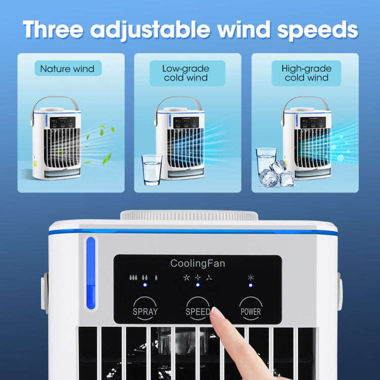 CF008 Mini Household Humidification Spray Air Cooler USB Plug-in Portable Air Conditioner Fan(White)