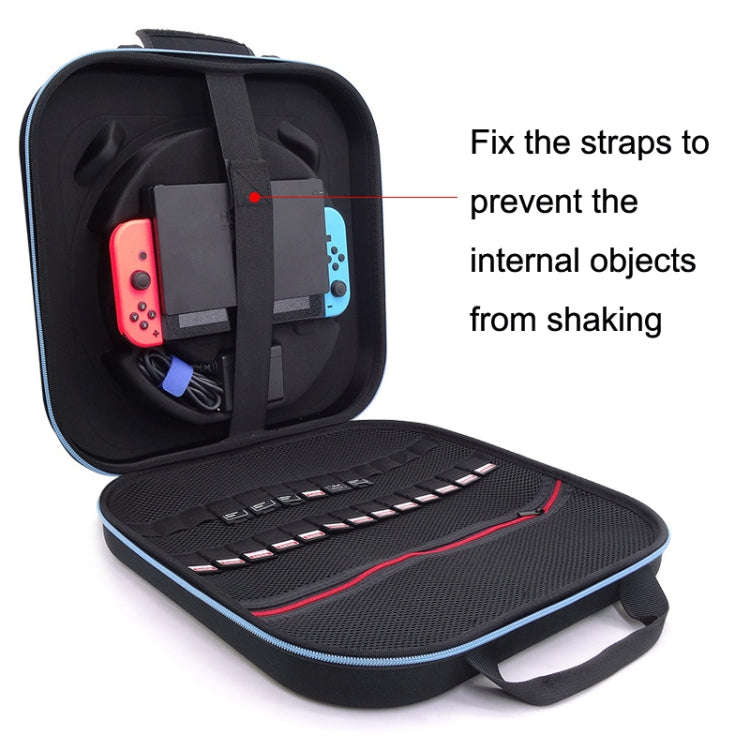 For Nintendo Switch Double Fitness Ring Storage Bag EVA Portable Hard Shell Host Package Accessor...