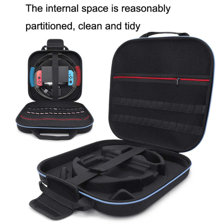 For Nintendo Switch Double Fitness Ring Storage Bag EVA Portable Hard Shell Host Package Accessor...