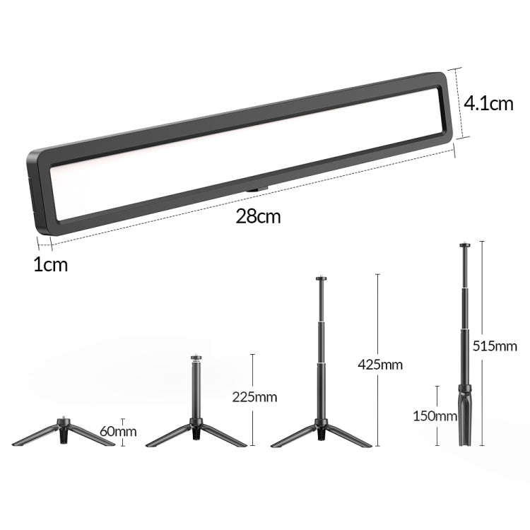 APEXEL APL-FL06 Portable Square Strip Live Video Conferencing Fill Light