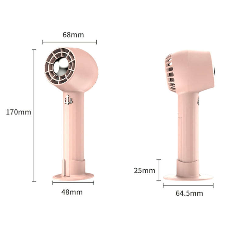 USB Mini Handheld Fan Mute Desktop Portable Outdoor Turbo Fan(Girl Pink)