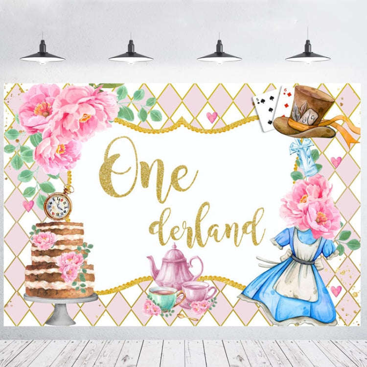 210x180cm Tea Party Tea Cup Teapot Birthday Backdrop Cloth