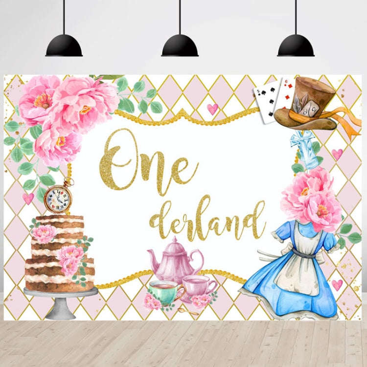 210x180cm Tea Party Tea Cup Teapot Birthday Backdrop Cloth