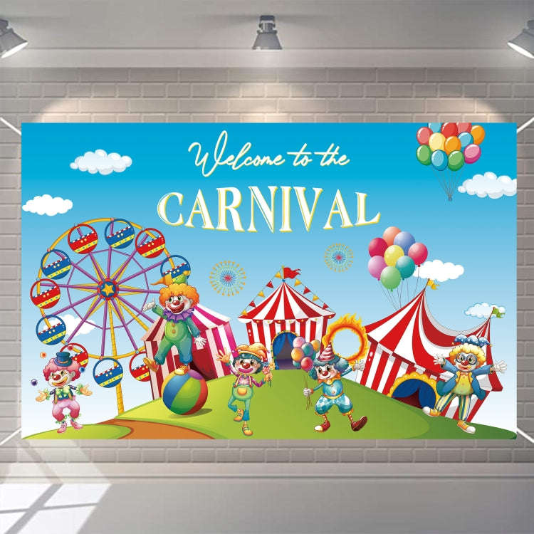 Animal Amusement Park Carnival Theme Background Banner Pull Flag Circus Background Decorative Clo...