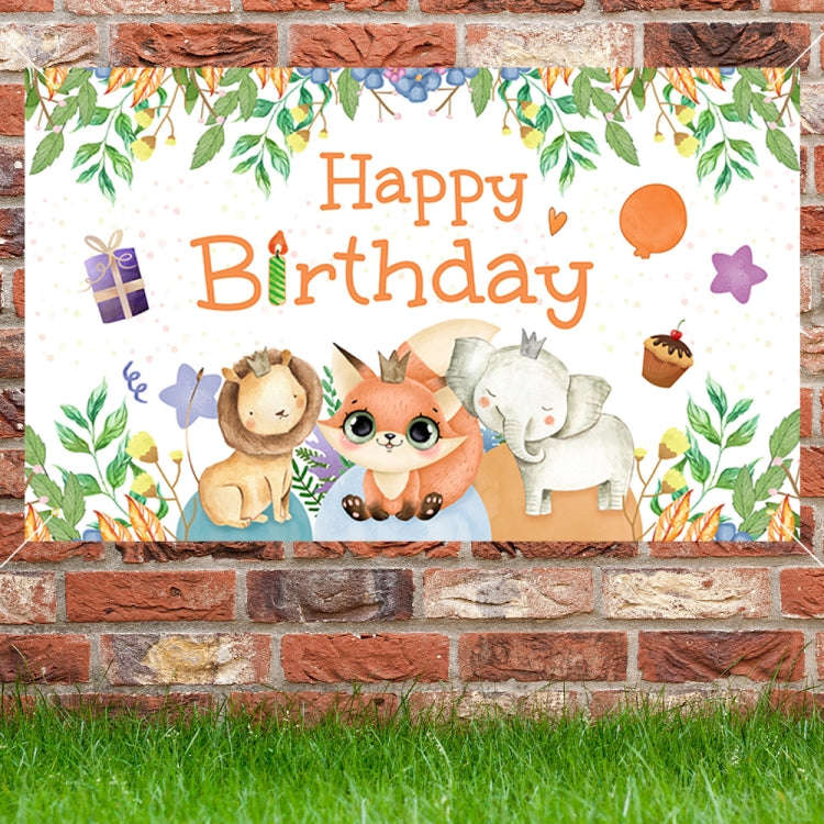 180x90cm Animal Birthday Theme Backdrop Cloth Party Decoration(2023SRB91)