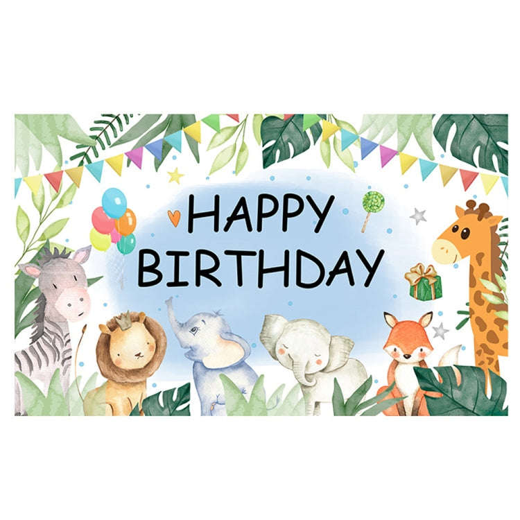 180x110cm Animal Birthday Theme Backdrop Cloth Party Decoration(2023SRB94)