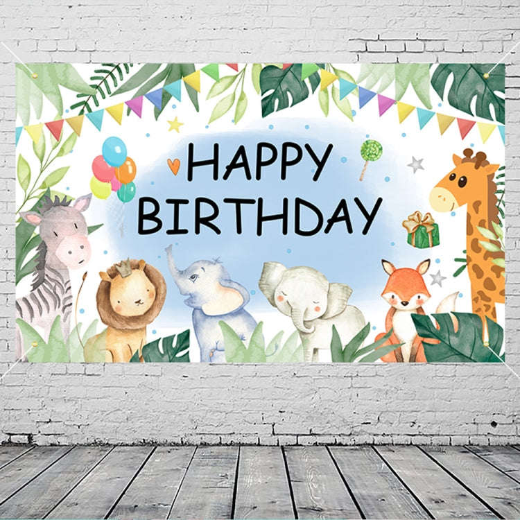 180x110cm Animal Birthday Theme Backdrop Cloth Party Decoration(2023SRB94)