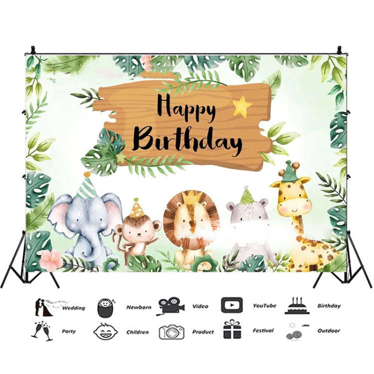 150x100cm Animal Kids Birthday Party Backdrop Cloth Tapestry Decoration Backdrop Banner Cloth