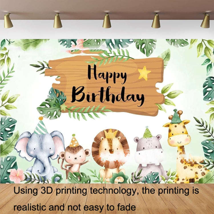 210x180cm Animal Kids Birthday Party Backdrop Cloth Tapestry Decoration Backdrop Banner Cloth