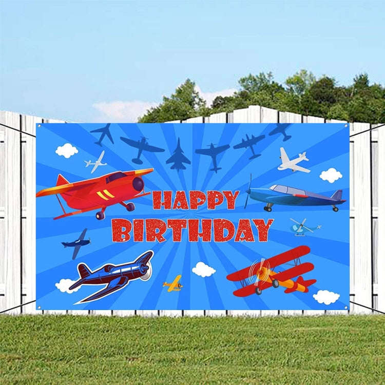 180x110cm Airplane Theme Birthday Background Cloth Children Birthday Party Decoration Photography...