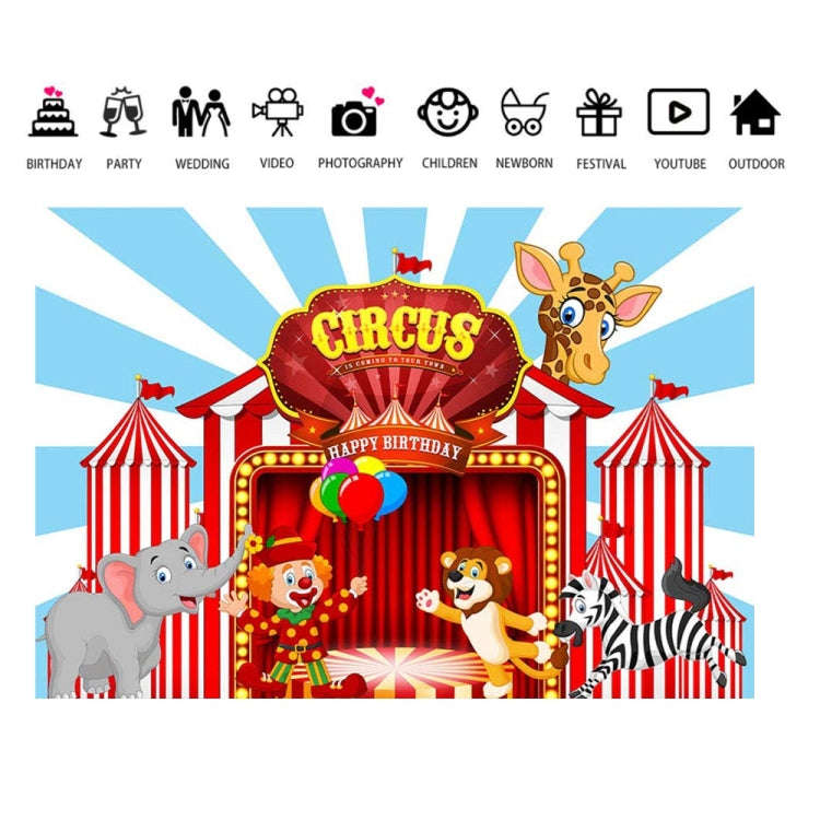 Circus Backdrop Carnival  Party Decorations Banner For Birthday 180 x 110cm