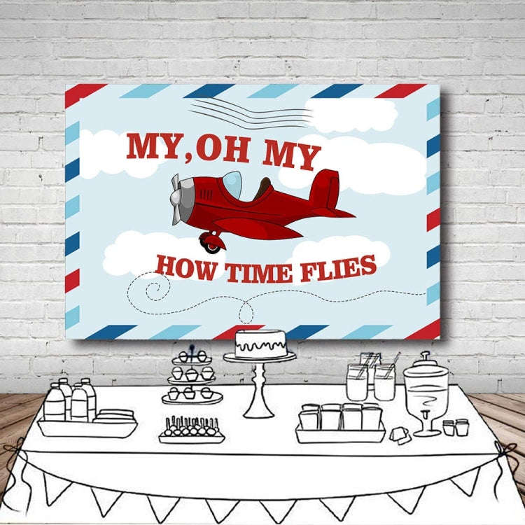 210x150cm Cartoon Small Aircraft Children Birthday Background Cloth