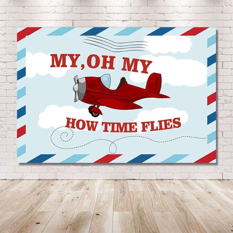 180x180cm Cartoon Small Aircraft Children Birthday Background Cloth