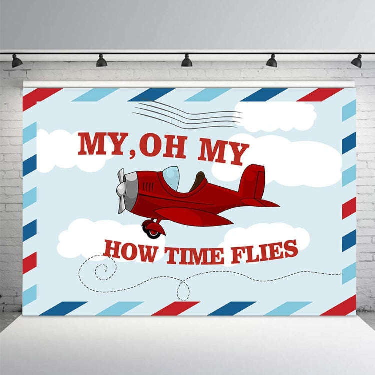 180x180cm Cartoon Small Aircraft Children Birthday Background Cloth