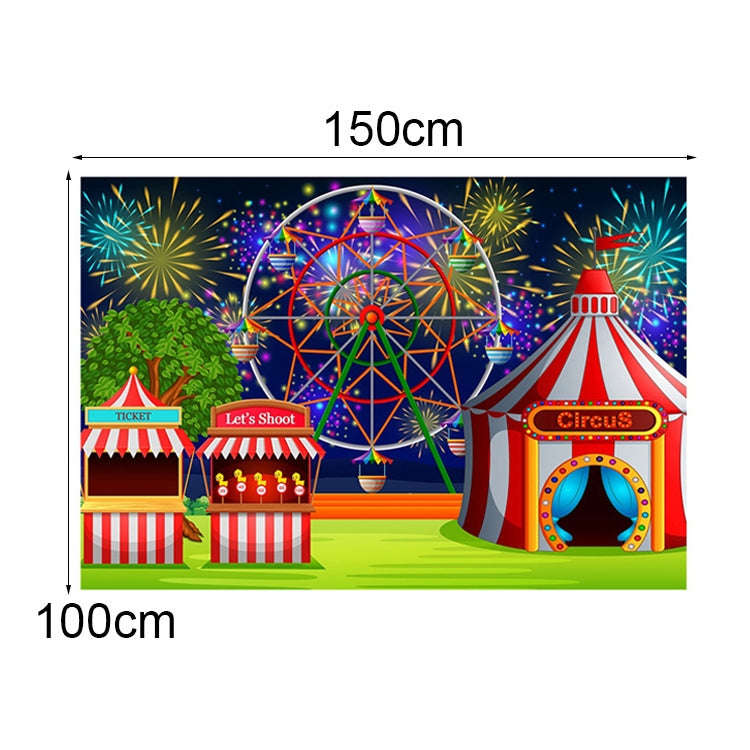 150 x 100cm Circus Amusement Park Ferris Wheel Photography Background Cloth(MDA07159)