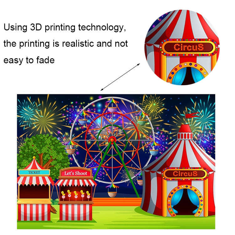 150 x 100cm Circus Amusement Park Ferris Wheel Photography Background Cloth(MDA40715)