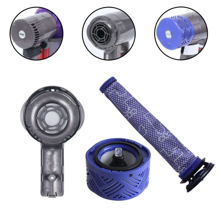 For Dyson V6 DC59/58/63/74 Vacuum Cleaner Accessories Motor Rear Cover + Rear Filter Element + Front