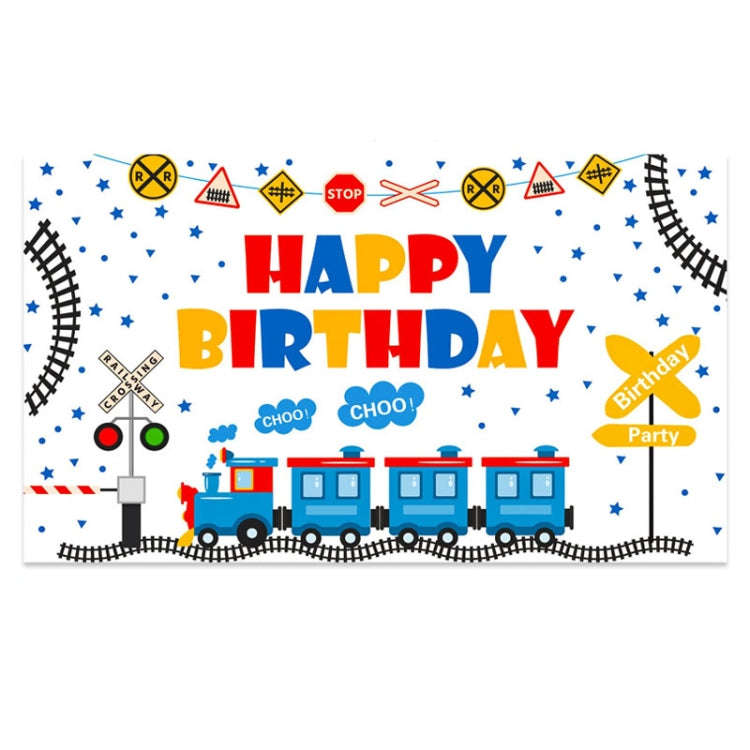150x100cm Train Cartoon Children Birthday Background Cloth Faber Decoration