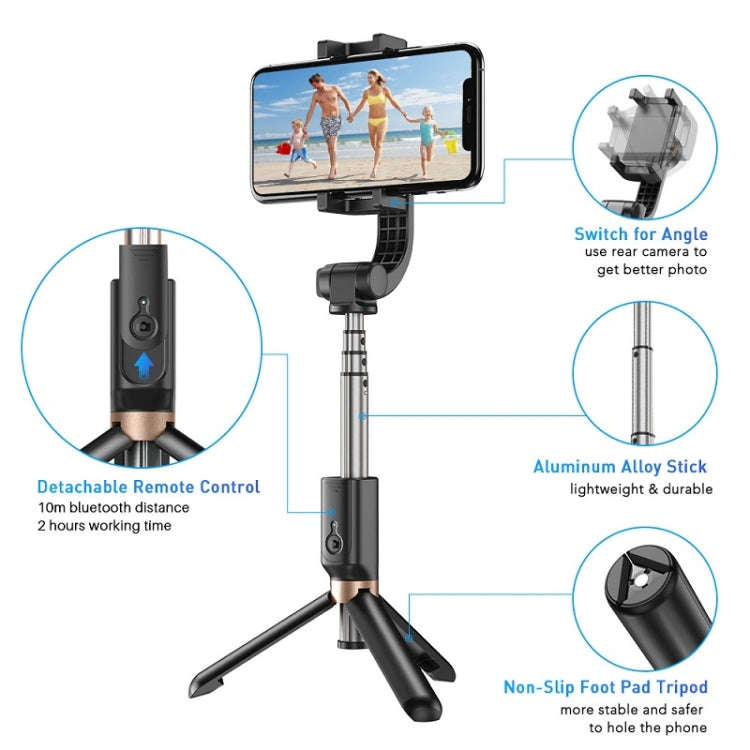 APEXEL APL-D6 Live Video Multifunctional Mobile Phone Gimbal Stabilizer Selfie Stick