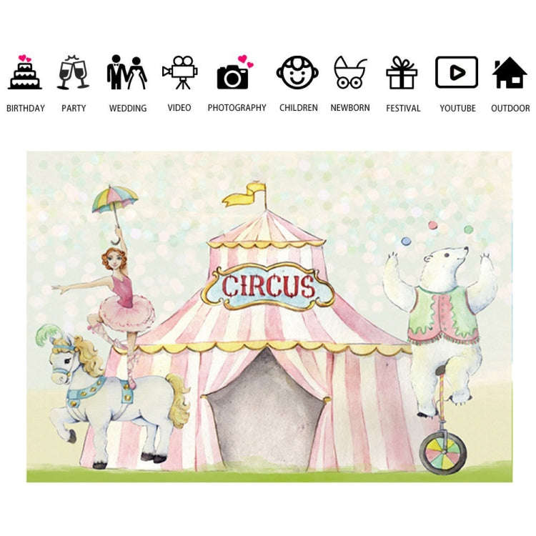 150 x 100cm Circus Clown Show Party Photography Background Cloth Decorative Scenes(MDN11760)