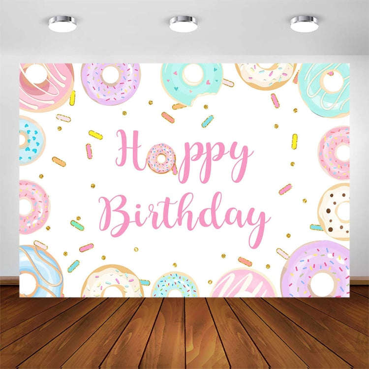 150x100cm Donut Cartoon Children Birthday Background Cloth