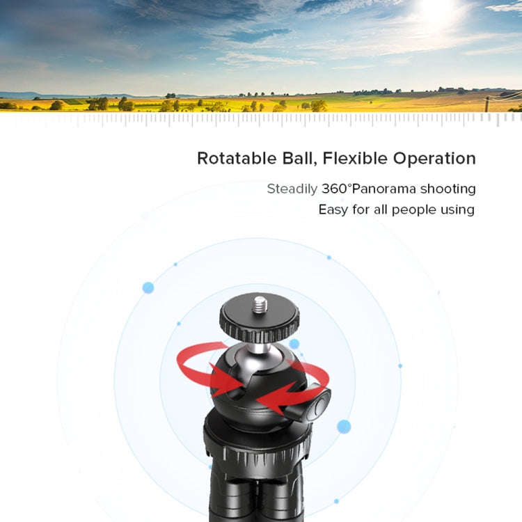 APEXEL APL-JJ09 Mobile Selfie Live Streaming Portable Stretch Telephoto Tripod(Black)