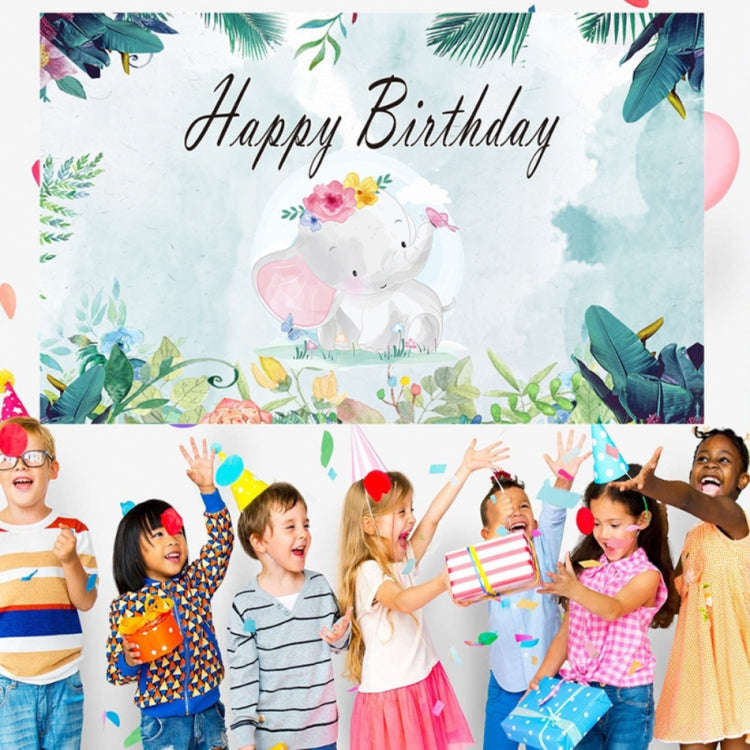 150x100cm Cartoon Cute Elephant Birthday Theme Party Decoration Photography Background Cloth
