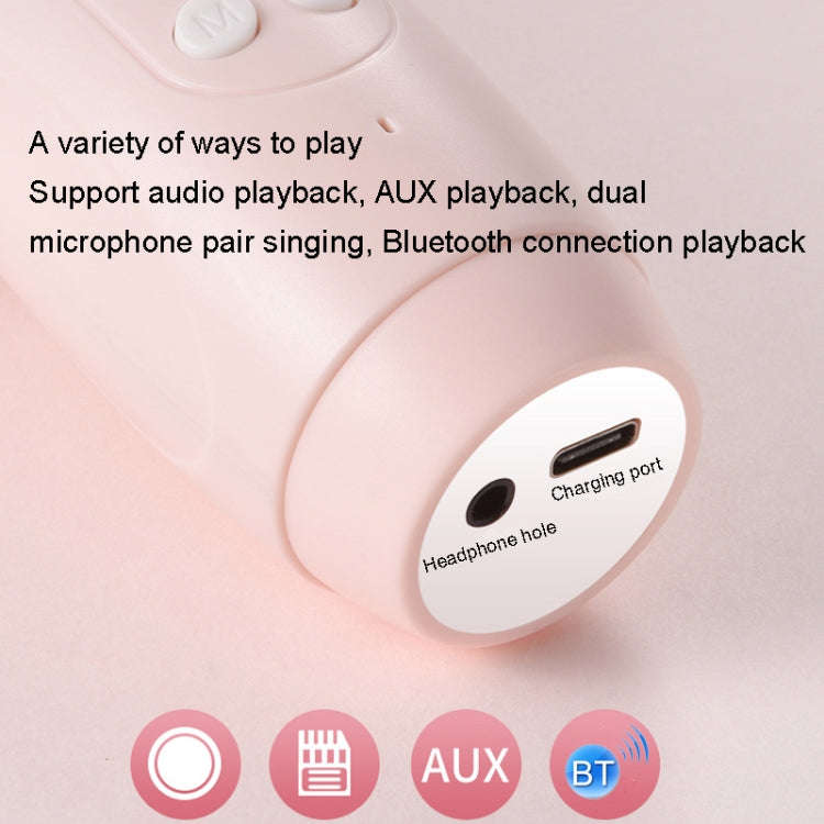 Children Wireless Microphone Bluetooth Phone Singing Microphone(Yellow)