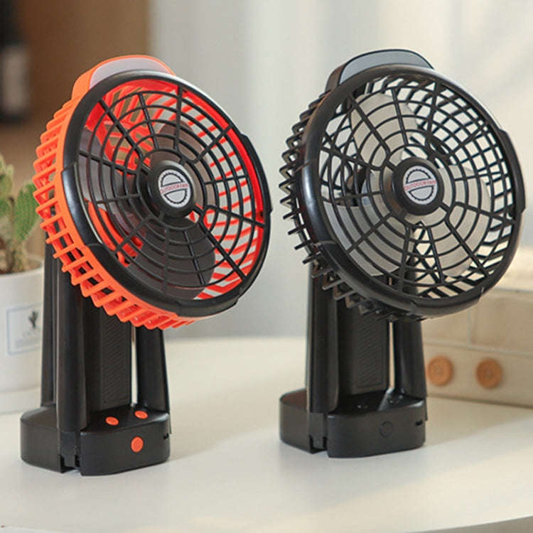 Outdoor Camping USB Charging Fan Tent Swing Head Fan With Tripod LED Light(Black)