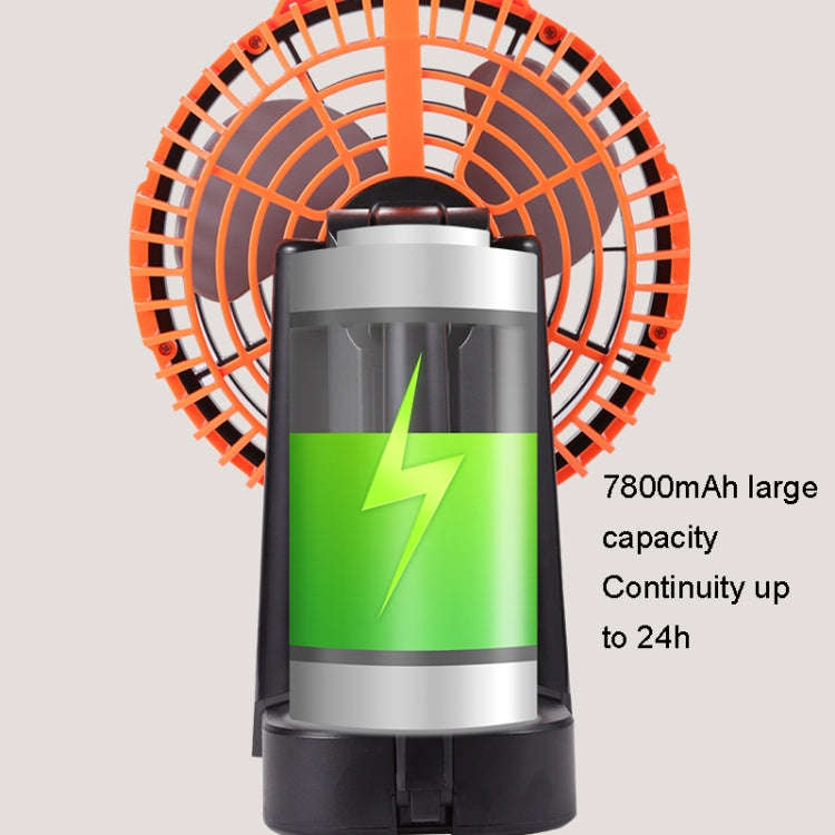 Outdoor Camping USB Charging Fan Tent Swing Head Fan With Tripod LED Light(Black)
