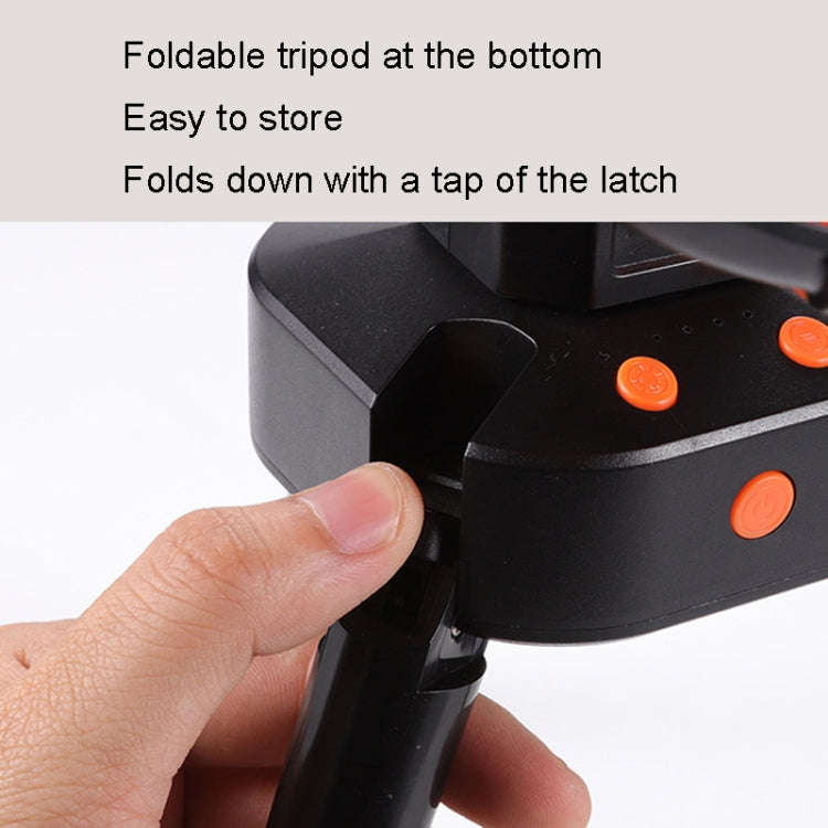 Outdoor Camping USB Charging Fan Tent Swing Head Fan With Tripod LED Light(Black)