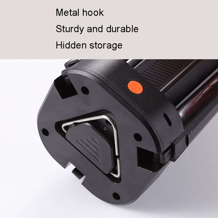 Outdoor Camping USB Charging Fan Tent Swing Head Fan With Tripod LED Light(Black Orange)