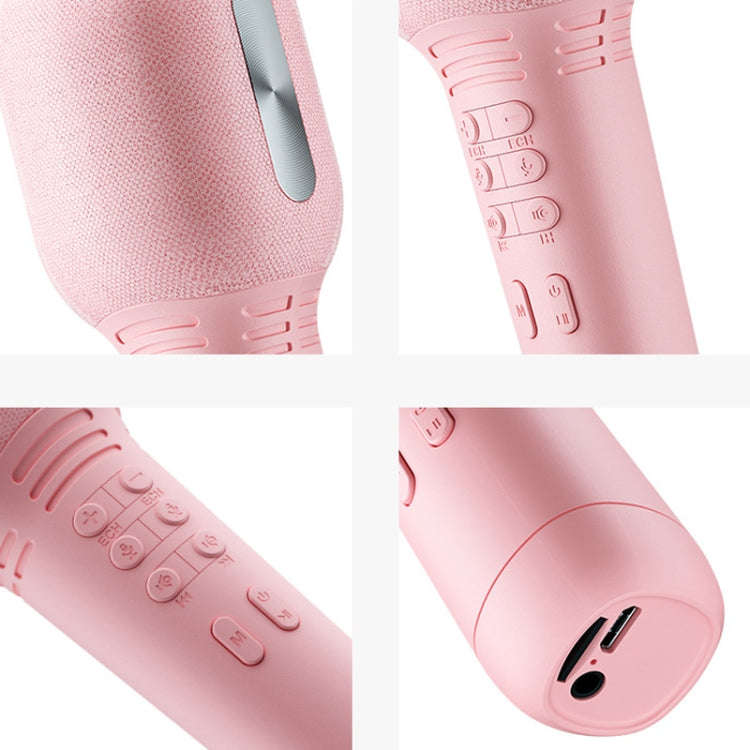 K9 Wireless Bluetooth Microphone Mobile Phone Sing Microphone(Pink)