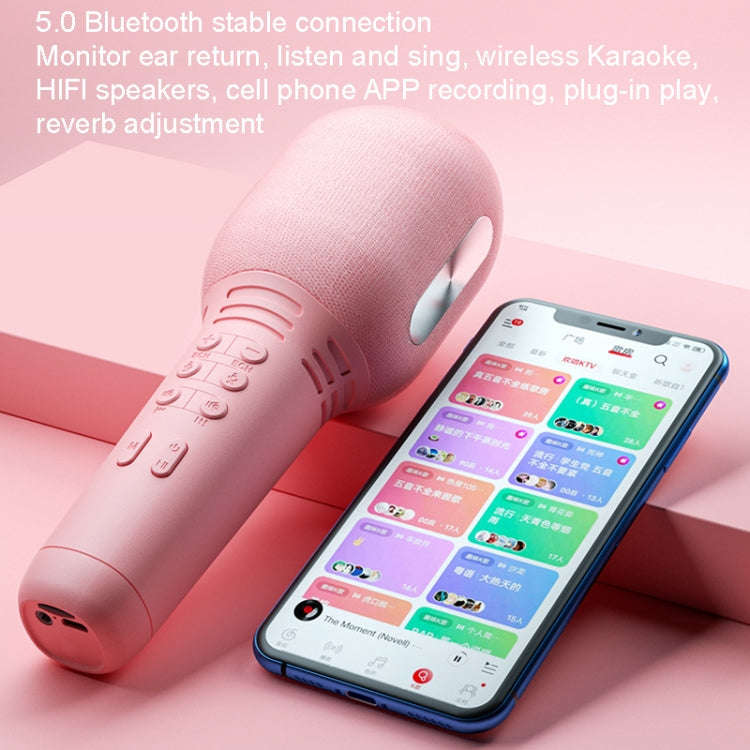 K9 Wireless Bluetooth Microphone Mobile Phone Sing Microphone(Blue)