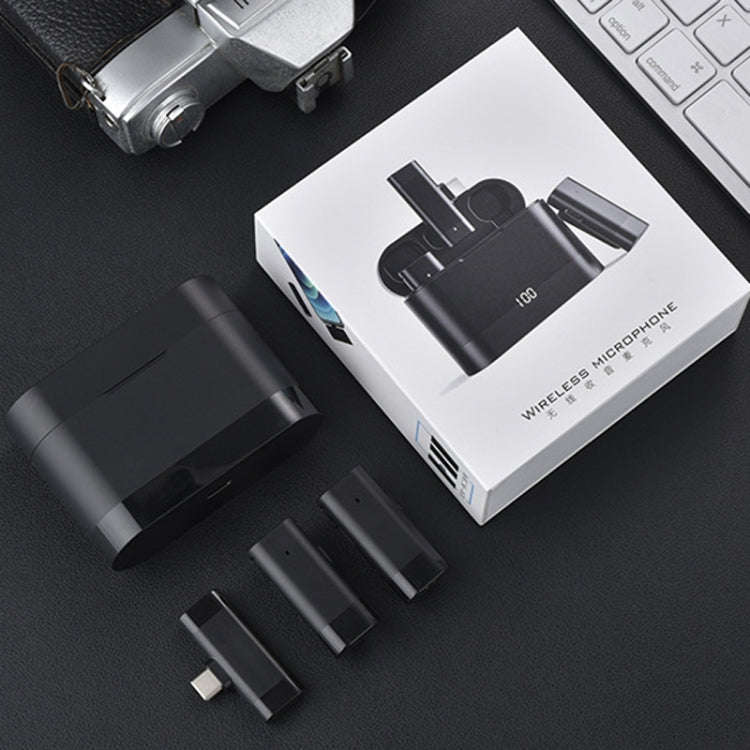 1 In 2 Wireless Collar Wheat With Charging Warehouse Phone Live Broadcast Interview Noise Reducti...