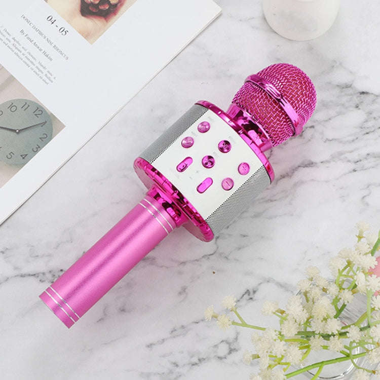 WS-858L LED Light Flashing Wireless Capacitance Microphone Comes With Audio Mobile Phone Bluetoon...