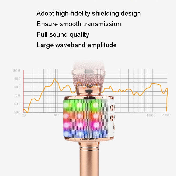WS-858L LED Light Flashing Wireless Capacitance Microphone Comes With Audio Mobile Phone Bluetoon...