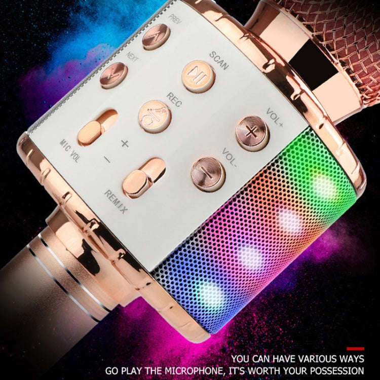 WS-858L LED Light Flashing Wireless Capacitance Microphone Comes With Audio Mobile Phone Bluetoon...
