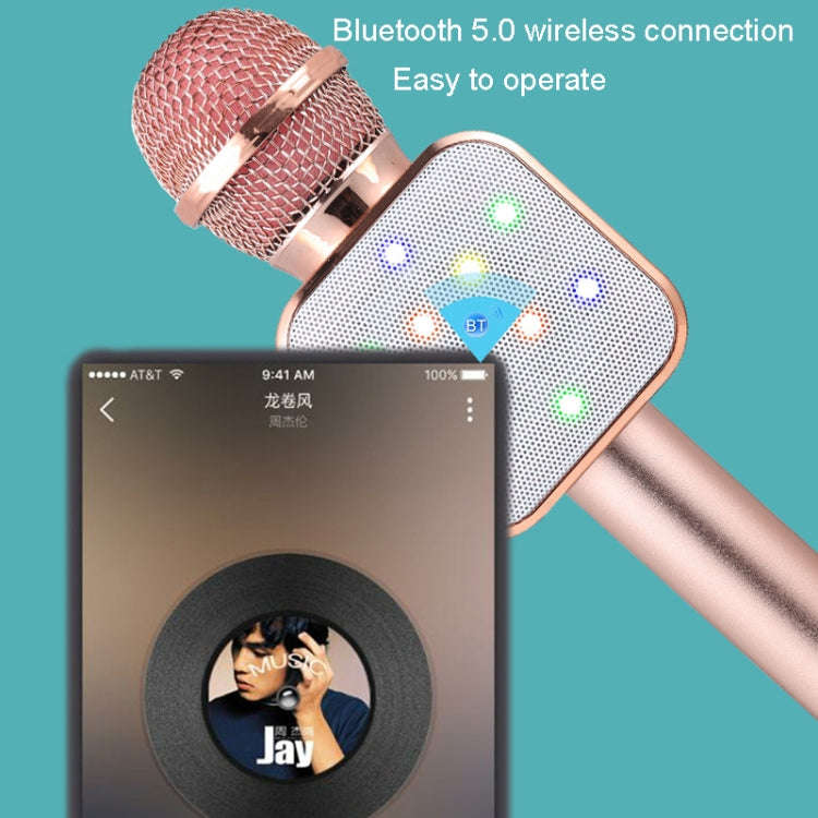 WS-1818 LED Light Flashing Microphone Self-contained Audio Bluetooth Wireless Microphone(Red)