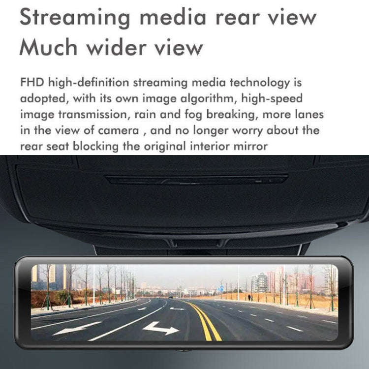Anytek Q8 4K HD Large Screen Car Recorder Double Record Reversing Image Rear View Mirror Night Vi...