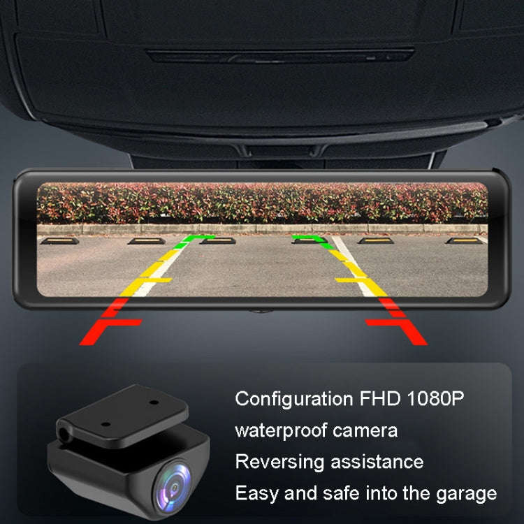 Anytek Q8 4K HD Large Screen Car Recorder Double Record Reversing Image Rear View Mirror Night Vi...