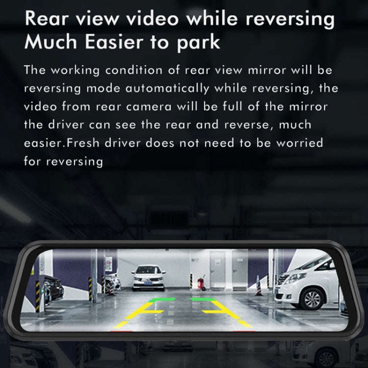 Anytek M12+ 9.66 Inch Large Screen Dual-Record Driving Recorder 2K Touch Screen Parking Video Rev...