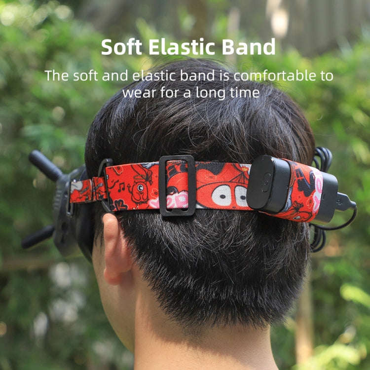 Sunnylife TD487 For DJI Avata / FPV Goggles V2 Color Headband Fixed Elastic Strap(Graffiti)