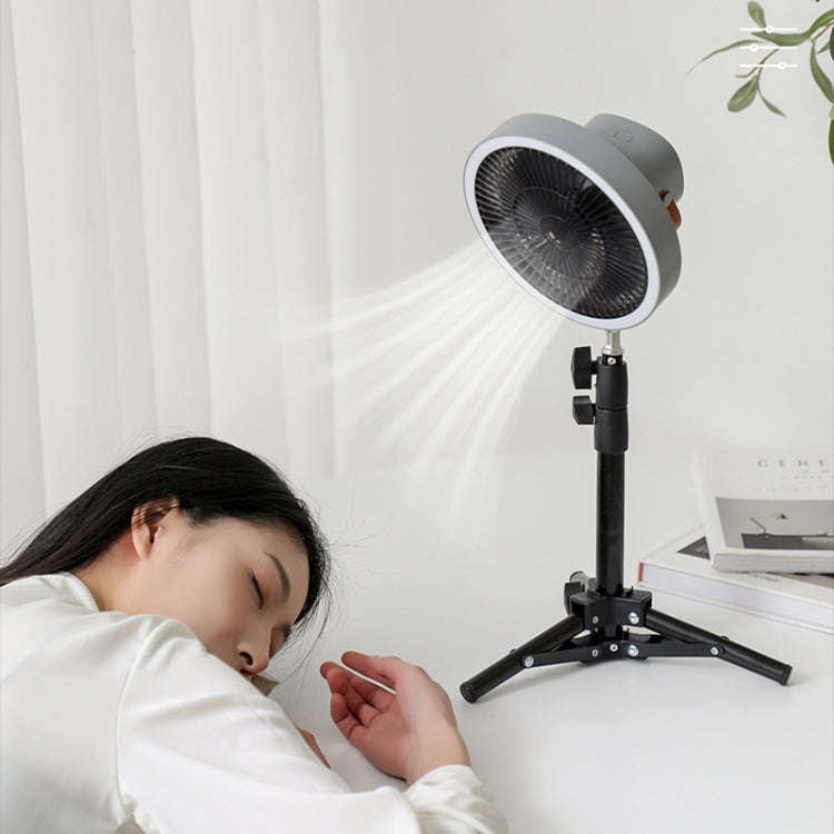 ZK-01 7 Inch Outdoor Camping LED Light Tripod Fan Portable Multifunctional Power Bank Hanging Fan...