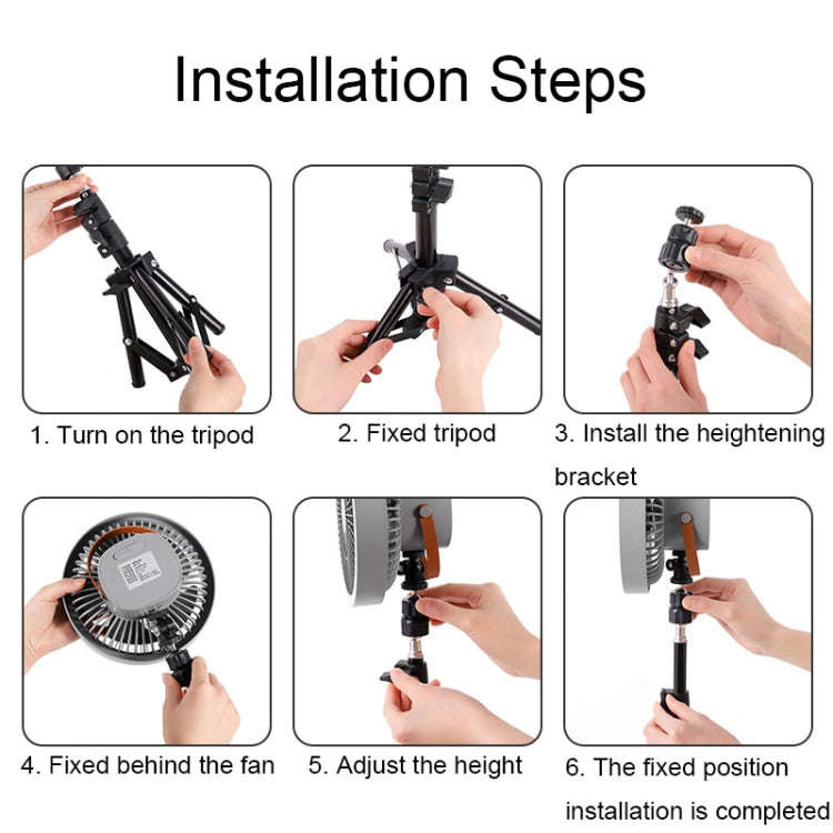 ZK-01 7 Inch Outdoor Camping LED Light Tripod Fan Portable Multifunctional Power Bank Hanging Fan...