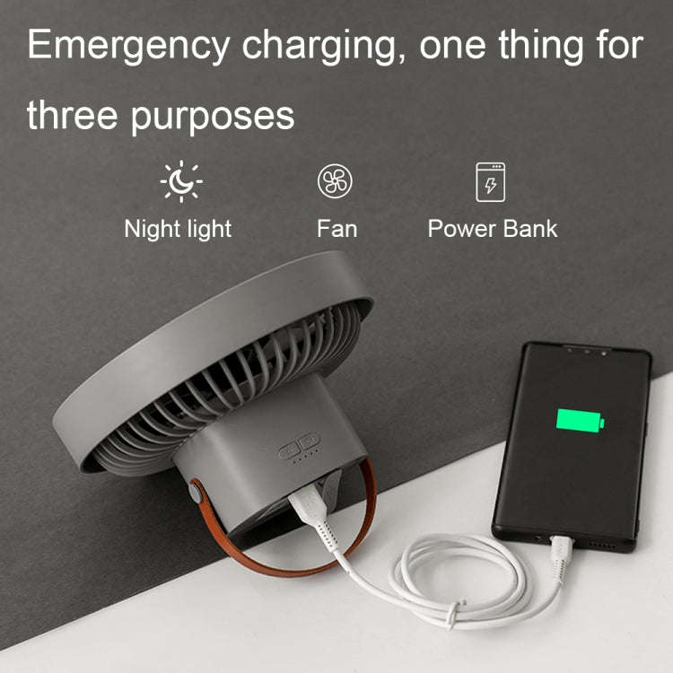 ZK-01 7 Inch Outdoor Camping LED Light Tripod Fan Portable Multifunctional Power Bank Hanging Fan...