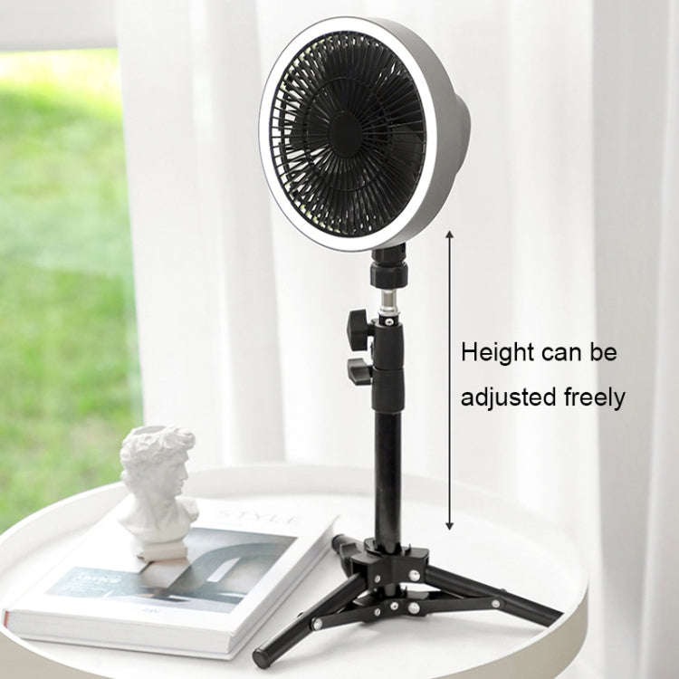 ZK-01 7 Inch Outdoor Camping LED Light Tripod Fan Portable Multifunctional Power Bank Hanging Fan...