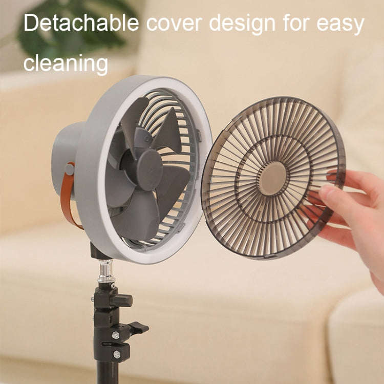 ZK-01 7 Inch Outdoor Camping LED Light Tripod Fan Portable Multifunctional Power Bank Hanging Fan...