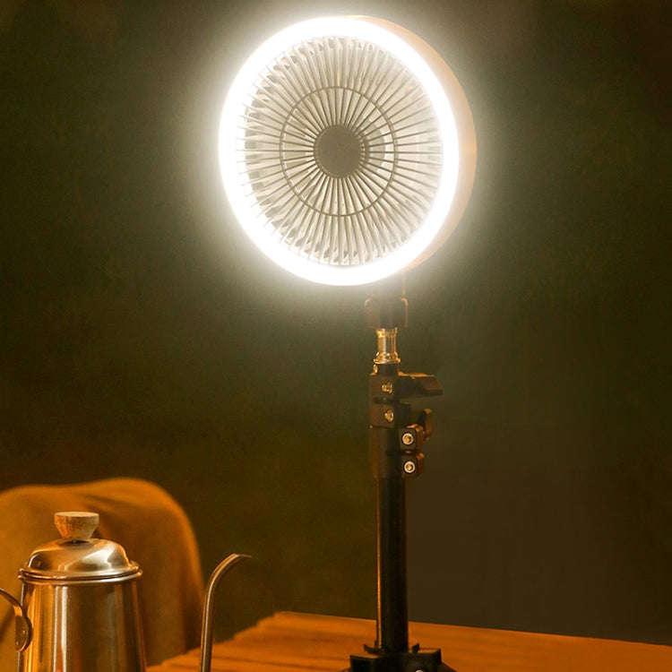 ZK-01 7 Inch Outdoor Camping LED Light Tripod Fan Portable Multifunctional Power Bank Hanging Fan...