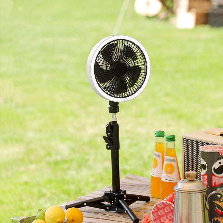 ZK-01 7 Inch Outdoor Camping LED Light Tripod Fan Portable Multifunctional Power Bank Hanging Fan...